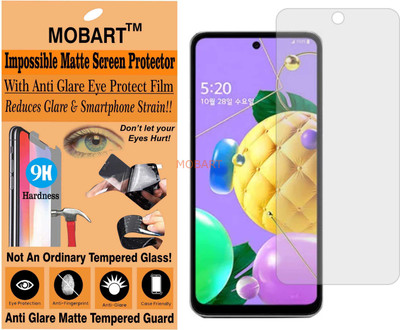 MOBART Tempered Glass Guard for LG Q52(Pack of 1)