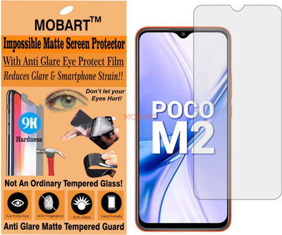 MOBART Tempered Glass Guard for XIAOMI POCO M2 (Matte Finish)(Pack of 1)