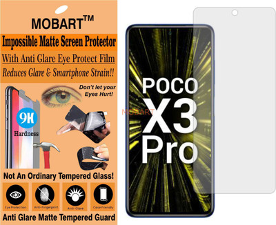 MOBART Tempered Glass Guard for MI POCO X3 PRO(Pack of 1)