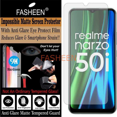Fasheen Tempered Glass Guard for REALME NARZO 50i(Pack of 1)