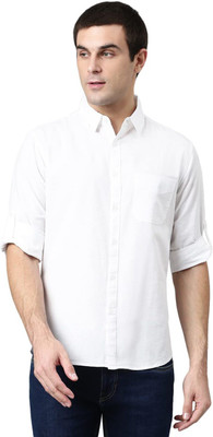 WESTDALE Men Solid Casual White Shirt