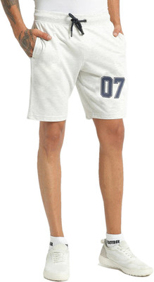 HOTFITS Solid Men White Basic Shorts