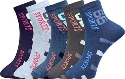 SOXSTER Men Embriodered Ankle Length(Pack of 5)