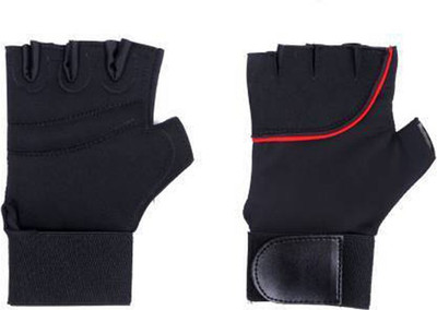 EmmEmm Neoprene Gym/Sports/Fitness & Weight Lifting Gloves Gym & Fitness Gloves(Black)