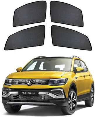 AUTO PEARL Side Window Sun Shade For Volkswagen Taigun(Black)
