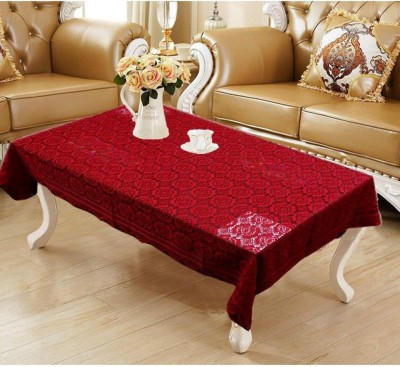 Ashik Cloth House Printed 4 Seater Table Cover(Red, Cotton)