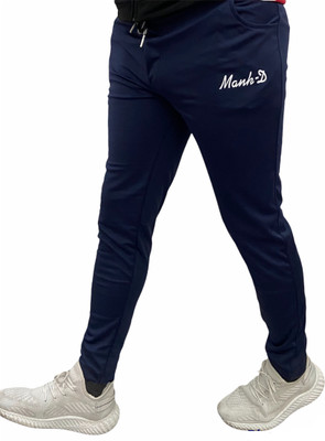 mank D Solid Men Blue Track Pants