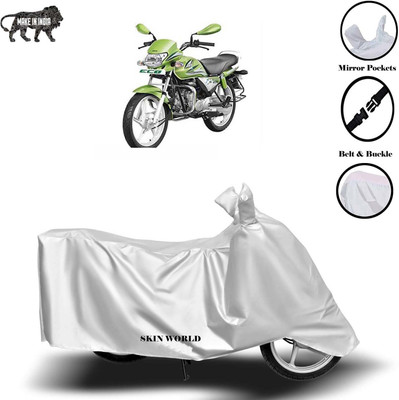 AutoRash Waterproof Two Wheeler Cover for Hero(HF Deluxe BS6, Silver)