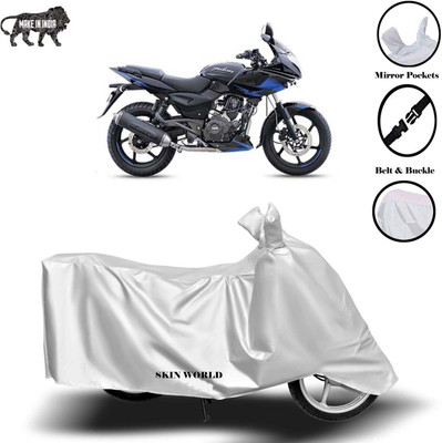 APNEK Waterproof Two Wheeler Cover for Bajaj(Pulsar 200, Silver)