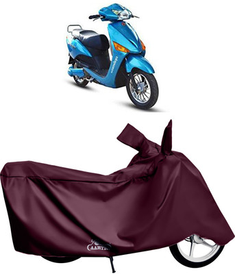 DROHAR Waterproof Two Wheeler Cover for Hero(Electric, Red)