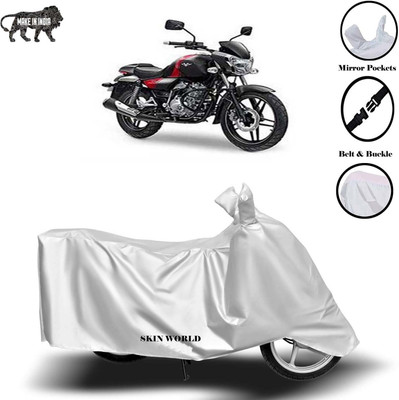 SKIN WORLD Two Wheeler Cover for Bajaj(V15, Silver)