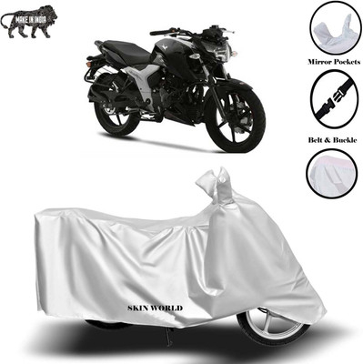 SKIN WORLD Two Wheeler Cover for TVS(Apache RTR 160 4V, Silver)