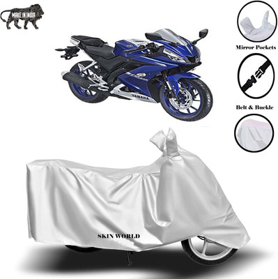 APNEK Waterproof Two Wheeler Cover for Yamaha(YZF R15 V3.0, Silver)