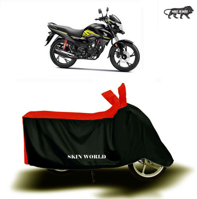 SKIN WORLD Two Wheeler Cover for Honda(SP 125, Red, Black)