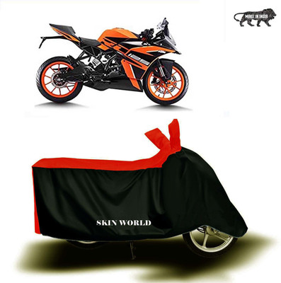 THE REAL ARV Waterproof Two Wheeler Cover for KTM(RC 125, Red, Black)