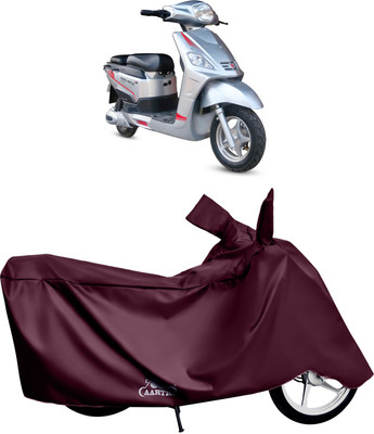 DROHAR Waterproof Two Wheeler Cover for Hero(Electric, Red)