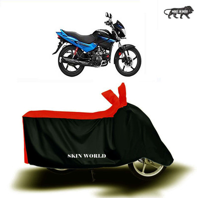 SKIN WORLD Two Wheeler Cover for Hero(Glamour FI, Red, Black)