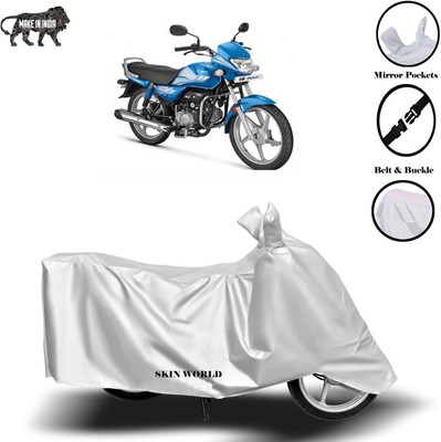 THE REAL ARV Waterproof Two Wheeler Cover for Hero(HF Deluxe Eco, Silver)