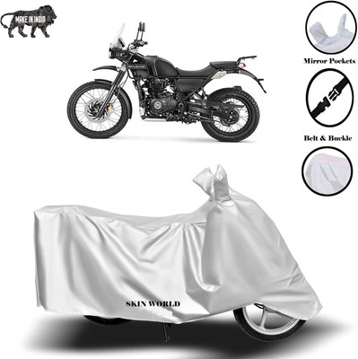 THE REAL ARV Waterproof Two Wheeler Cover for Royal Enfield(Himalayan, Silver)