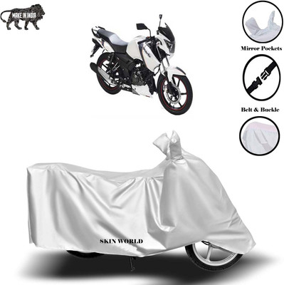 APNEK Waterproof Two Wheeler Cover for TVS(Apache RTR 160, Silver)