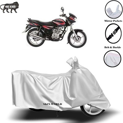 THE REAL ARV Waterproof Two Wheeler Cover for Bajaj(Discover, Silver)