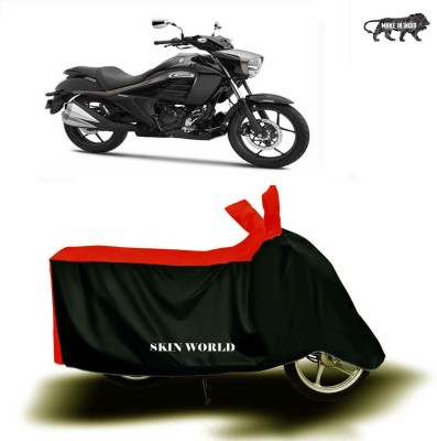 SKIN WORLD Two Wheeler Cover for Suzuki(Intruder, Red, Black)