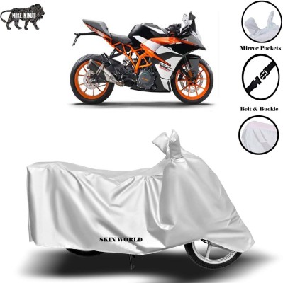 AutoRash Waterproof Two Wheeler Cover for KTM(RC 390, Silver)