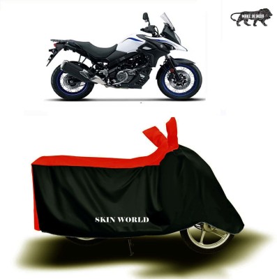 APNEK Waterproof Two Wheeler Cover for Suzuki(V-Strom 650 XT, Red, Black)