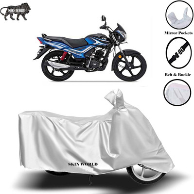 AutoRash Waterproof Two Wheeler Cover for TVS(Star City Plus, Silver)