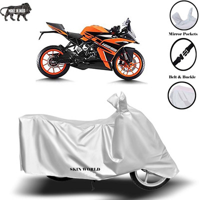 THE REAL ARV Waterproof Two Wheeler Cover for KTM(RC 125, Silver)