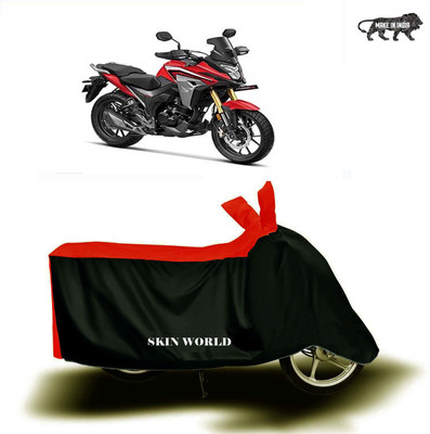 THE REAL ARV Waterproof Two Wheeler Cover for Honda(CB 400, Red, Black)