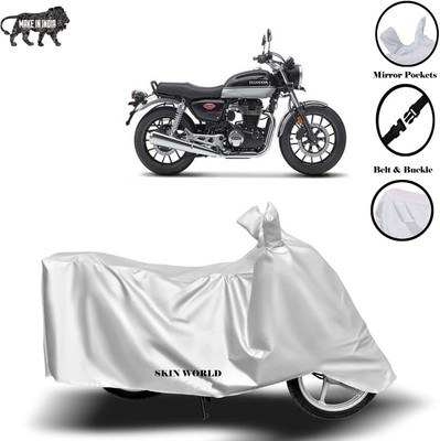 THE REAL ARV Waterproof Two Wheeler Cover for Honda(Hness CB350, Silver)