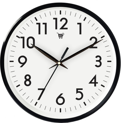 APS Art Plus Store Analog 25.4 cm X 25.4 cm Wall Clock(Black, With Glass, Standard)