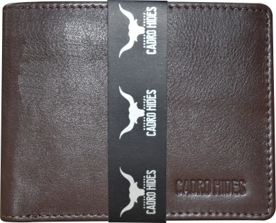 cadrohides Men Casual Brown Genuine Leather Wallet(6 Card Slots)