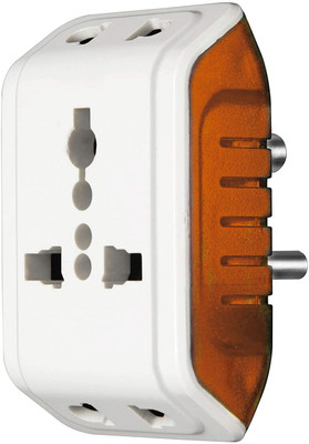 KAVANA Multi Plug 6A Current, 3-Pin Universal Socket 240 V for All Types of Indian and International Plugs - Pack of 1 Worldwide Adaptor(Red)