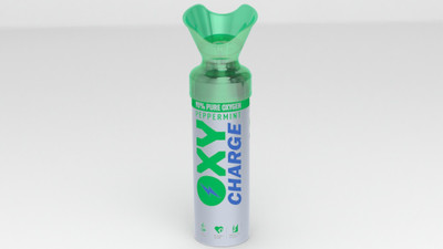 Oxycharge All-Natural Oxygen For Health, Wellness - Peppermint - With Mask - Pack Of 1 Portable Oxygen Can