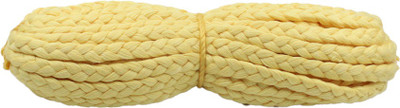 Ananta Braided Macrame Cotton Cord 10mm 20 Meters Thread Choti Macrame DIY yellow.