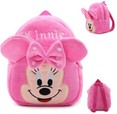 AK INTER Small 13 L Cute Kids Plush Animal Cartoon Mini Travel Bag (pink Minnie) 10 L Backpack(Pink)