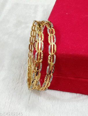 Shree Enterprises Brass Gold-plated Bangle Set(Pack of 2)