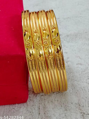 Shree Enterprises Brass Gold-plated Bangle Set(Pack of 4)