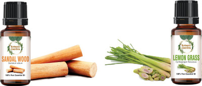 botanic garden Combo of Sandalwood & Lemongrass Essential Oils-10ml each(20 ml)