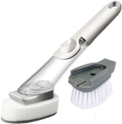 CRIYALE Cleaning Brush Scrubber Dish Bowl Washing Dish Plate Cleaner (pack of 1) Plastic Wet and Dry Brush(Grey)