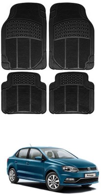 RONISH Rubber Standard Mat For  Volkswagen Ameo(Black)