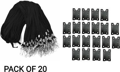 R K SALES 20 Card Holder(Set of 20, Black)
