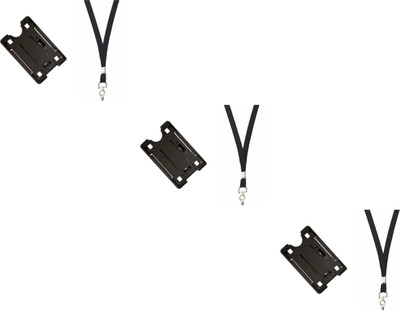 R K SALES 3 Card Holder(Set of 3, Black)