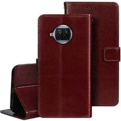COST TO COST Flip Cover for Mi 10i 5g Brown Flip Cover, Mi Redmi 10i M2007J17I(Brown, Black, Dual Protection, Pack of: 1)