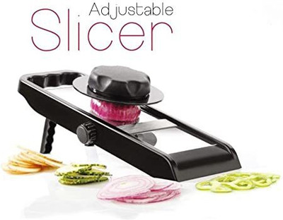 FITUP ™Multipurpose Adjustable Slicer And Grater For Potato/Onion Chips And Vegetable & Fruit Slicer(1 Adjustable Slicer)