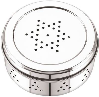 NEELAM Stainless Steel Kothimbir / Dhaniya / Coriander Dabba Size No.8  - 550 ml Steel Fridge Container