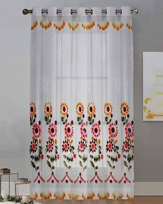 JUPON 153 cm (5 ft) Polyester Transparent Window Curtain Single Curtain