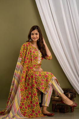 his&her Women Kurta Dupatta Set
